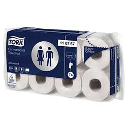 Foto van Tork toiletpapier advanced, 2-laags, systeem t4, 250 vellen, pak van 8 rollen