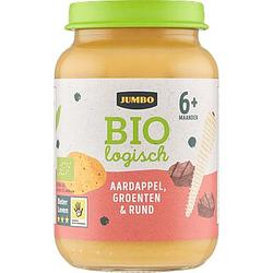 Foto van Jumbo babyvoeding biologisch aardappel, groenten & rund 6+ maanden 190 g