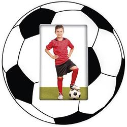 Foto van Zep - houten fotolijst voetbal zwart/wit verticaal voor foto formaat 10x15 - pw3064v