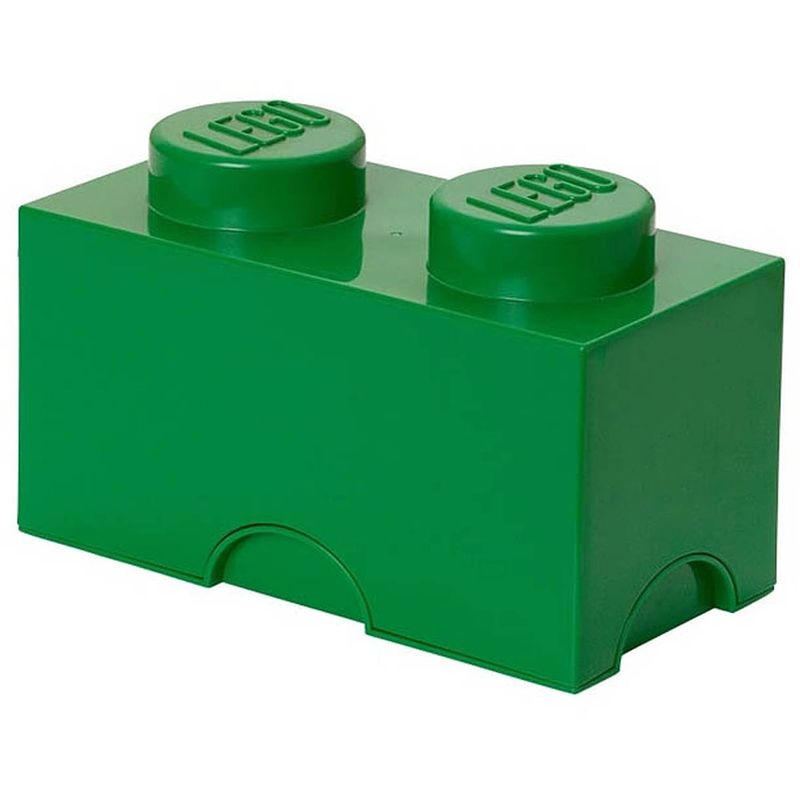 Foto van Lego brick 2 opbergbox - donkergroen