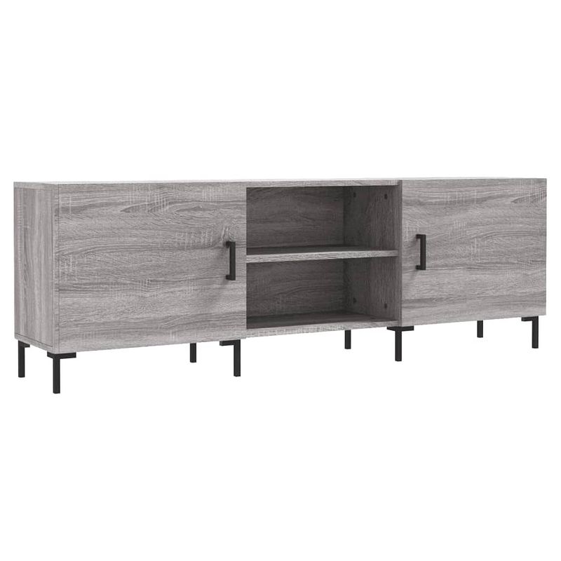 Foto van Infiori tv-meubel 150x30x50 cm bewerkt hout grijs sonoma eikenkleurig