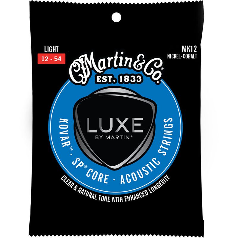 Foto van Martin strings luxe mk12 kovar sp core nickel cobalt light 12-54 snarenset voor westerngitaar