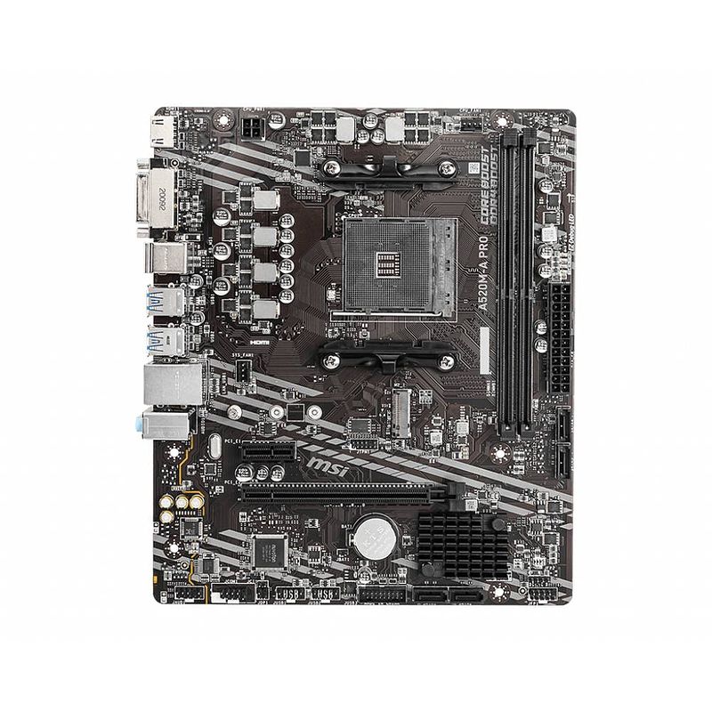 Foto van Msi a520m-a pro moederbord socket amd am4 vormfactor micro-atx moederbord chipset amd® a520