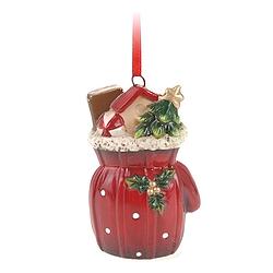 Foto van 1x kerstornamenten cadeauzak hanger 8 cm - kerstboomversiering/kerstboomdecoratie kersthangers