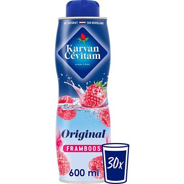 Foto van 2 voor € 5,99 | karvan cevitam framboos original siroop, 600ml aanbieding bij jumbo