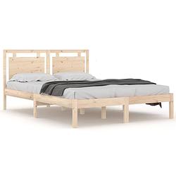 Foto van Vidaxl bedframe massief hout 120x190 cm 4ft small double