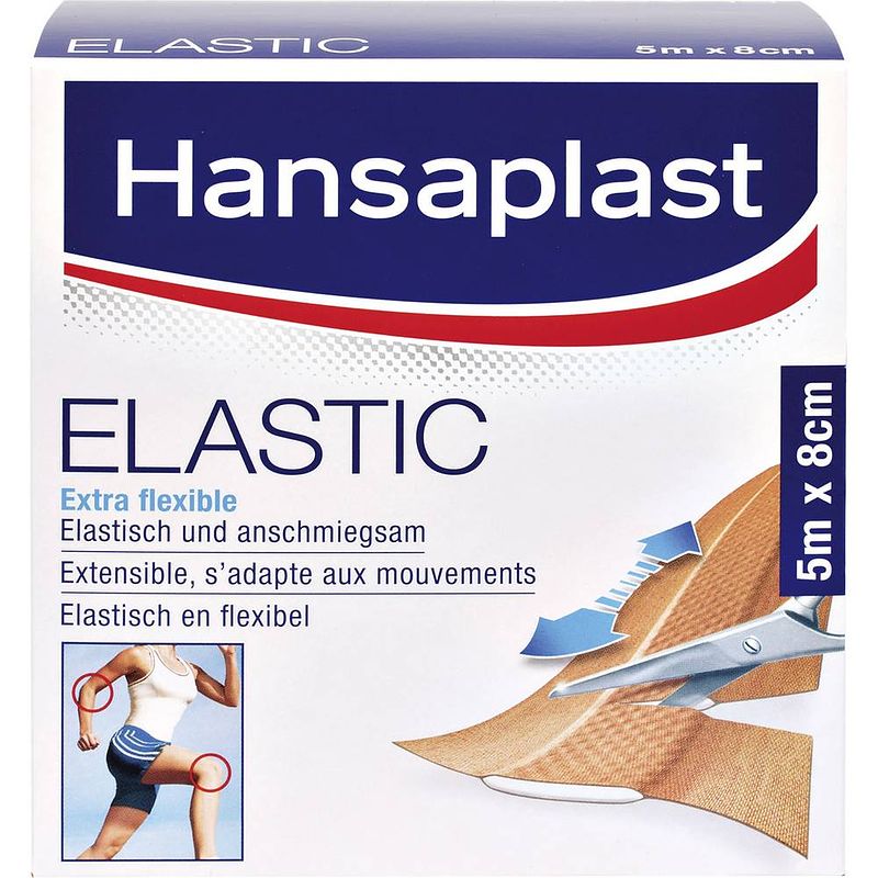 Foto van Hansaplast 1556523 hansaplast elastic pleister 5 m x 8 cm