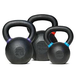 Foto van Bodytrading - powder coated - kettlebell - per stuk - 40 kg - wit