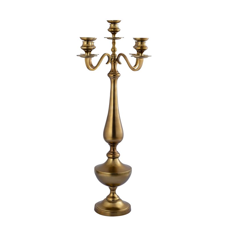 Foto van Ptmd manuelle gold casted alu candle holder l