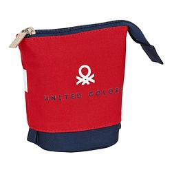 Foto van Potloodetui benetton united rood wit marineblauw (8 x 19 x 6 cm)