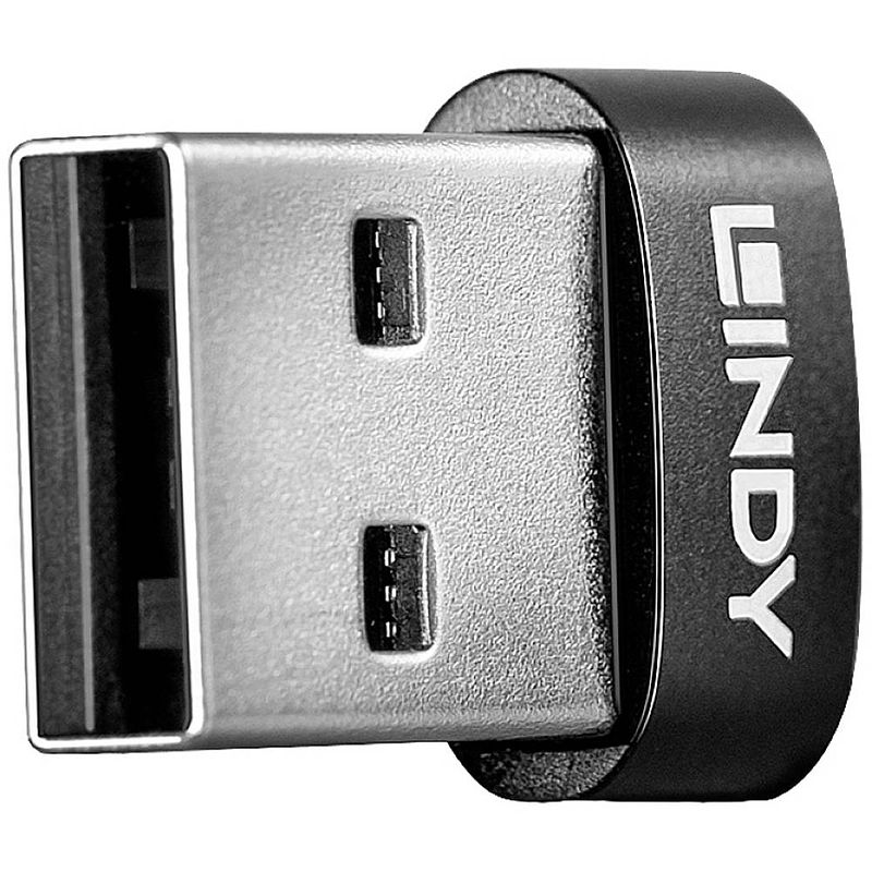 Foto van Lindy usb 2.0 adapter [1x usb-a 2.0 stekker - 1x usb-c bus] 41884