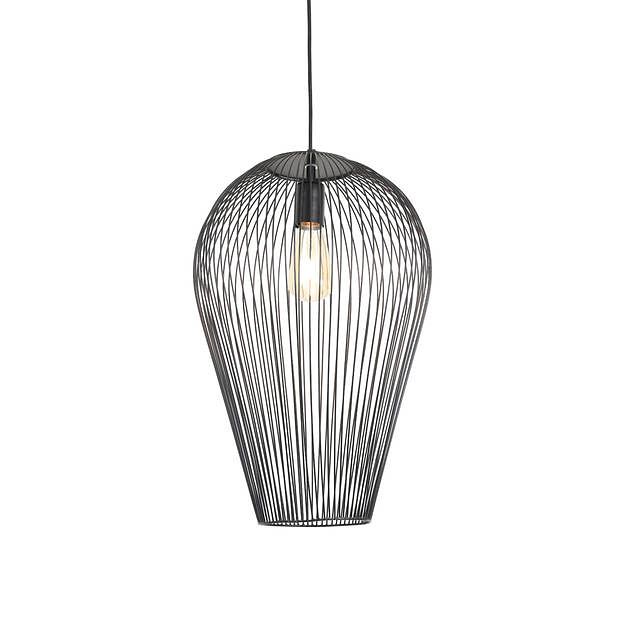 Foto van Light & living - hanglamp abby - 37x37x50 - zwart