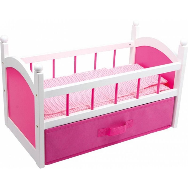 Foto van Roze poppenbed 52 cm