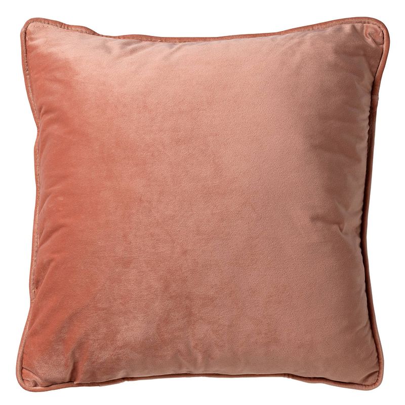 Foto van Dutch decor finn - kussenhoes velvet muted clay 60x60 cm - roze - roze