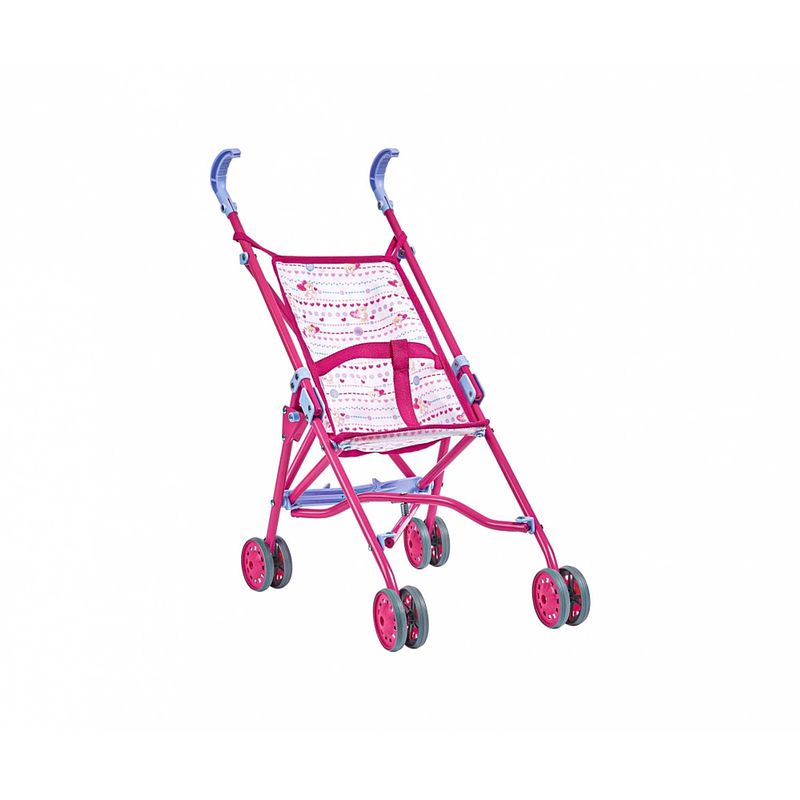 Foto van Simba poppenbuggy meisjes 57 cm roze/wit