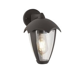 Foto van Moderne wandlamp - bussandri exclusive - metaal - modern - e27 - l: 17.5cm - voor buiten - woonkamer - eetkamer - grijs