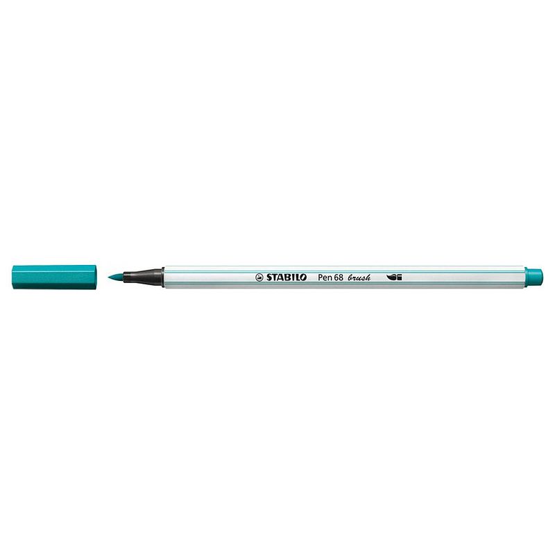 Foto van Stabilo pen 68 brush 51 turquoise