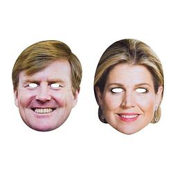 Foto van Koning willem-alexander en koningin maxima masker volwassenen - verkleedmaskers