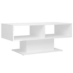 Foto van Infiori salontafel 103,5x50x44,5 cm spaanplaat hoogglans wit