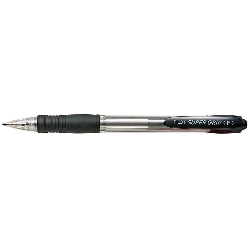 Foto van Pilot balpen super grip zwart 12 stuks