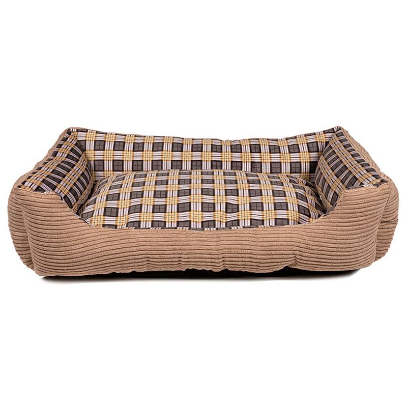 Foto van Pet comfort hondenkussen 75 x 58 cm polyurethaan/polyester beige