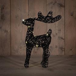 Foto van Anna'ss collection - b.o.t. deer 37 cm dark glitter 10led warm white