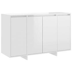 Foto van Vidaxl dressoir 120x41x75 cm spaanplaat hoogglans wit