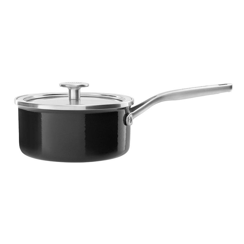 Foto van Kitchenaid steelpan steel core enamel onyx zwart - ø 16 cm / 1.3 liter