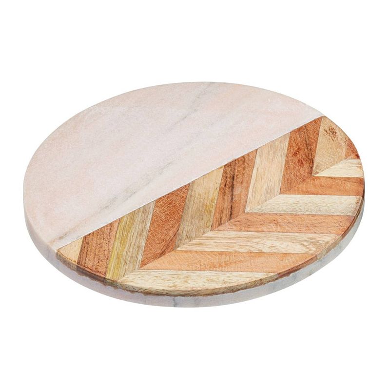 Foto van Onderzetter, hout, marmer, 20 cm - kitchencraft serenity