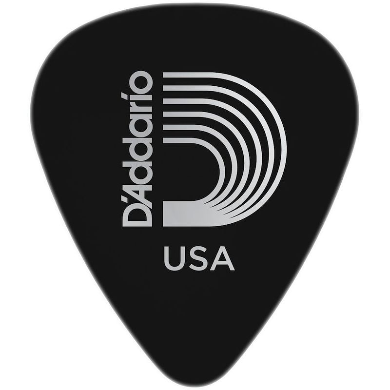 Foto van D'saddario 1cbk7-10 black celluloid plectra 10 pack extra heavy