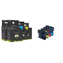 Foto van Inktmedia® -navulinkt - geschikt brother lc-980 serie inktcartridges set - navul inkt - refill inkt