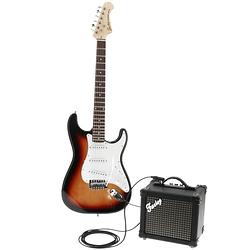 Foto van Fazley fst118 sunburst elektrische gitaar + versterker + kabel