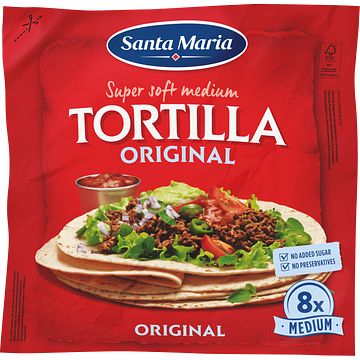 Foto van Santa maria tortilla wraps medium 8 stuks 320g bij jumbo