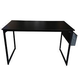 Foto van Bureau stoer - laptoptafel - computertafel - industrieel vintage - 120 cm breed - zwart