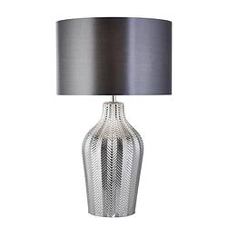 Foto van Moderne tafellamp - bussandri exclusive - glas - modern - e27 - l: 31.5cm - voor binnen - woonkamer - eetkamer - grijs