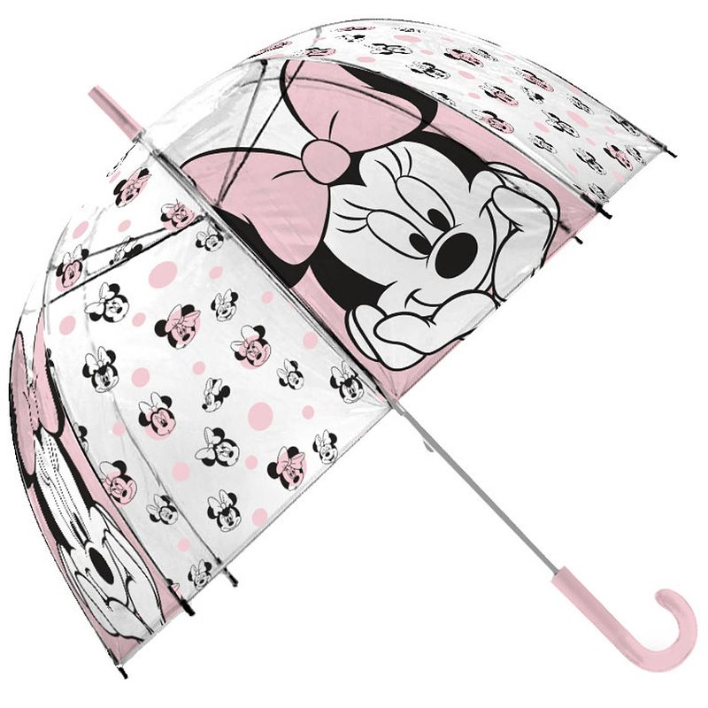 Foto van Disney kinderparaplu minnie mouse junior 70 cm pvc wit/roze