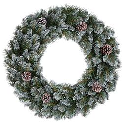 Foto van Triumph tree - empress wreath groen frosted led 96l tips 320 d90cm kerst