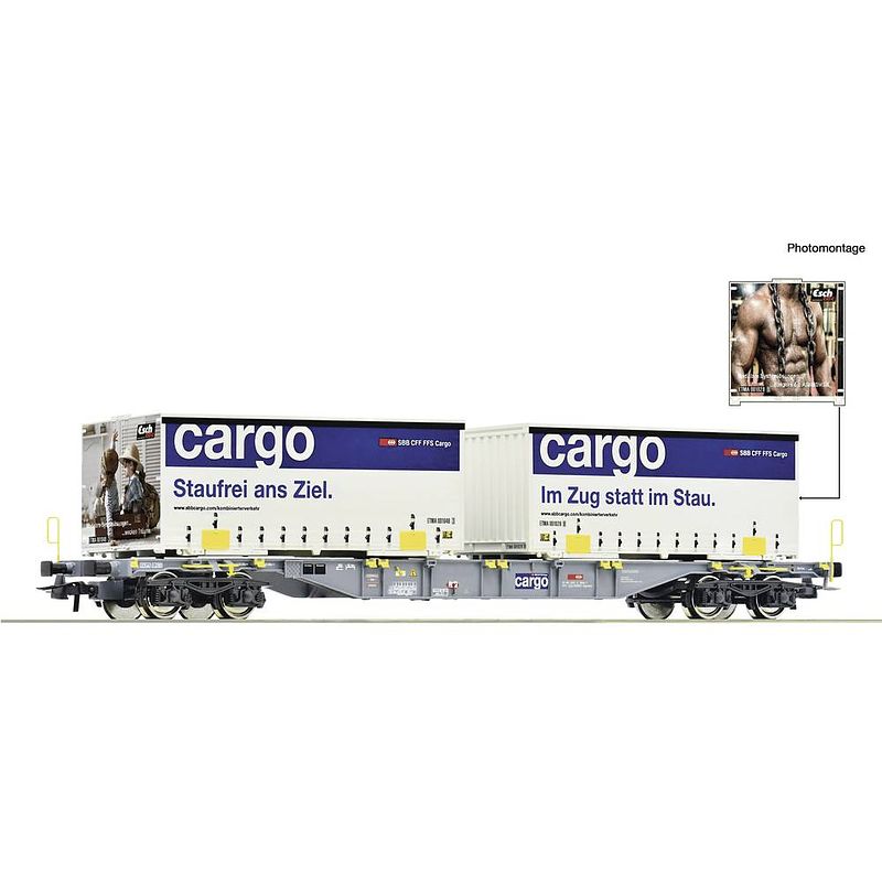 Foto van Roco 6600028 h0 containerwagen van sbb cargo