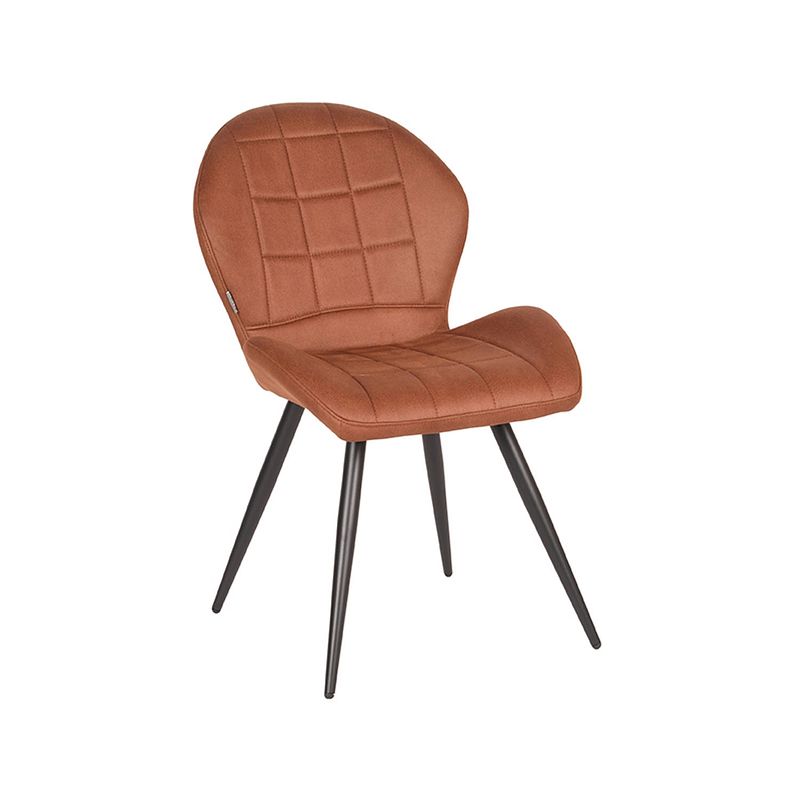 Foto van Label51 eetkamerstoel sil - cognac - microfiber