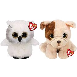 Foto van Ty - knuffel - beanie buddy - austin owl & houghie dog