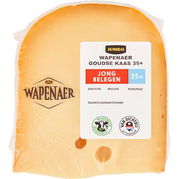 Foto van 1+1 gratis | jumbo wapenaer jong belegen kaas 35+ ca. 375g aanbieding bij jumbo