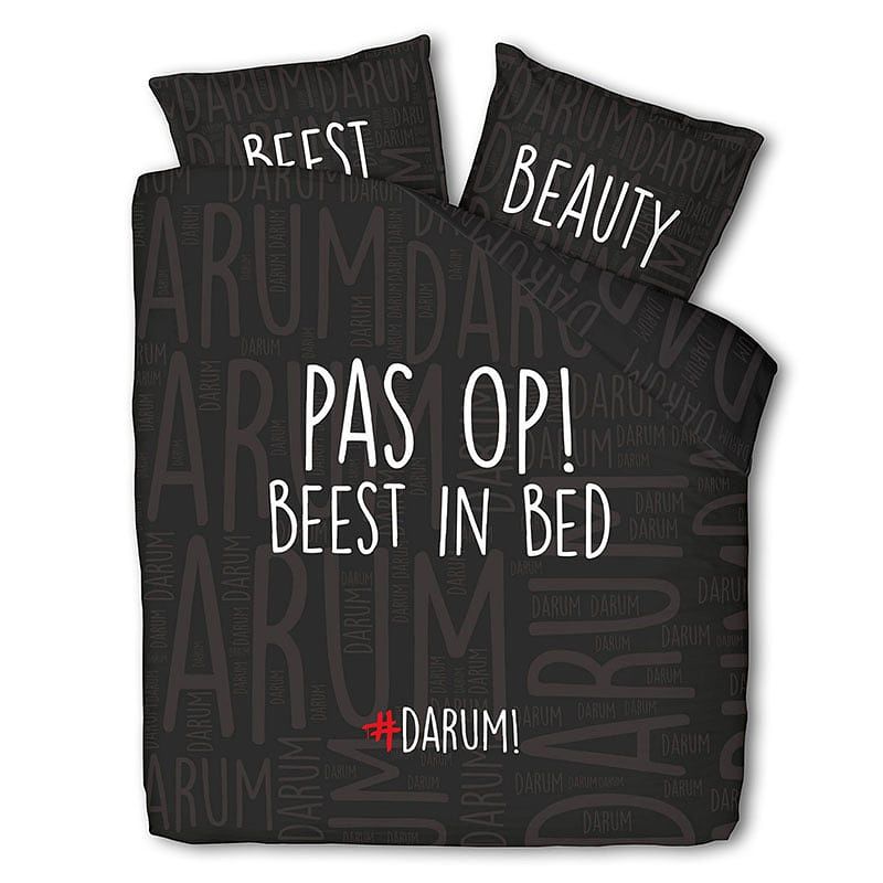 Foto van #darum! #darum! beest in bed dekbedovertrek lits-jumeaux (240 x 200/220 cm + 2 kussenslopen) dekbedovertrek