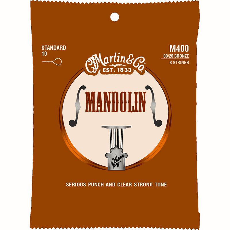 Foto van Martin strings m400 standard mandolin 80/20 bronze