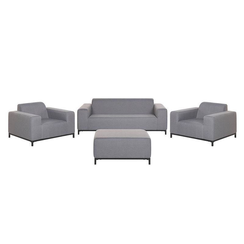 Foto van Beliani rovigo - loungeset-grijs-polyester