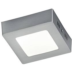 Foto van Led plafondlamp - plafondverlichting - trion zonin - 5w - warm wit 3000k - vierkant - mat nikkel - aluminium