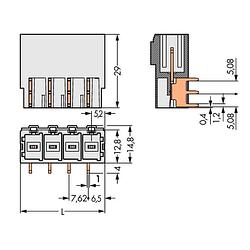 Foto van Wago 831-3624 male behuizing (board) 831 totaal aantal polen: 4 rastermaat: 7.62 mm 24 stuk(s)