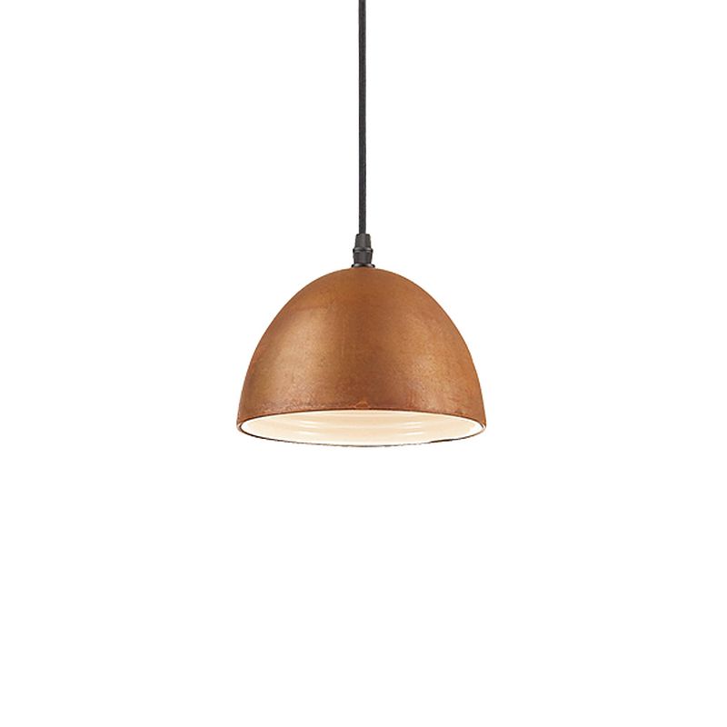 Foto van Ideal lux folk - moderne hanglamp - metaal - e27 - bruin - stijlvol design