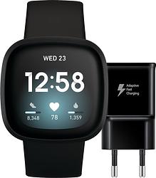 Foto van Fitbit versa 3 + samsung adaptive fast charging oplader 15w zwart