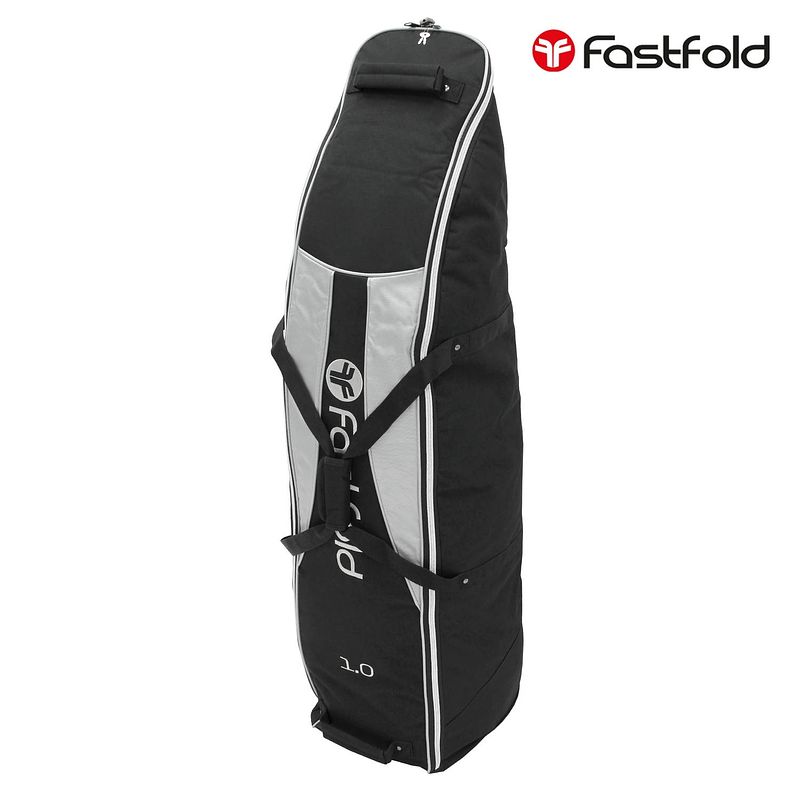 Foto van Fast fold golftas zwart/grijs, 135x34x34 cm, gemaakt van polyester