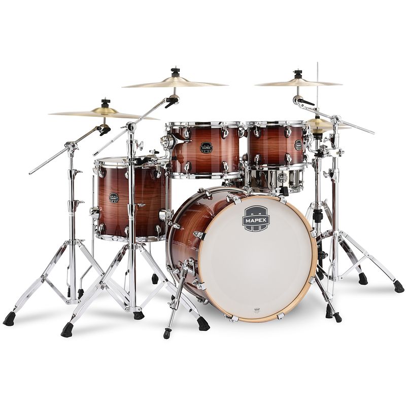 Foto van Mapex mxar504scra armory fusion redwood burst 5d. shellset